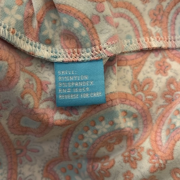 J McLaughlin women’s blue, pink and red sleeveless top, size medium - Picture 4 of 6